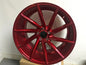 4 WHEELS RIMS / W013 Red Mahcined Face With Red Clear Coat 19x9.5 ET35 5x114.3 CB73.1 - alphasone