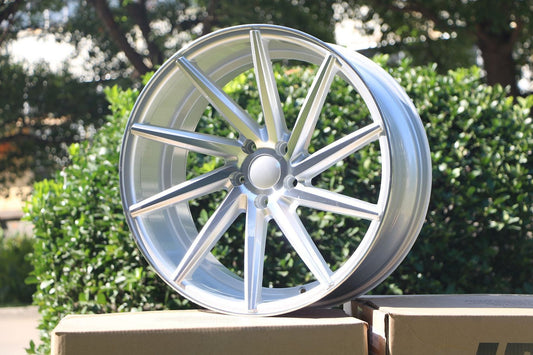 4 WHEELS RIMS / W013 Silver Machined Face 19x9.5 ET35 5x112 CB66.6 - alphasone
