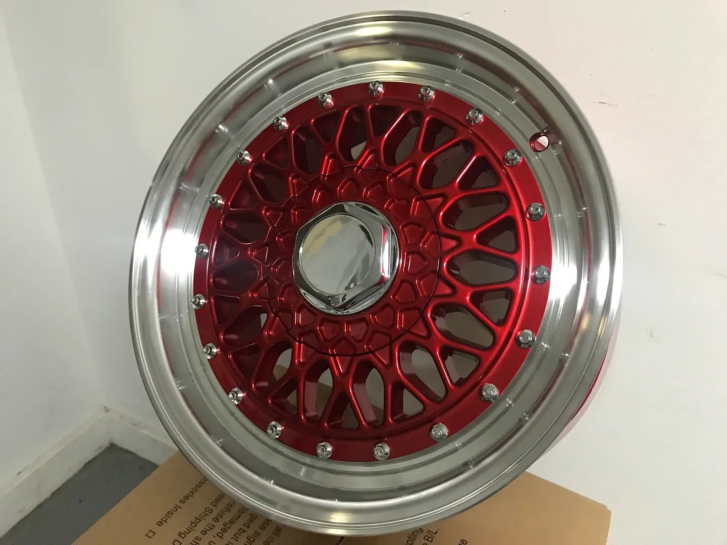 4 WHEELS RIMS / W881 Red Silver Rivert 16X7.5 ET15 4*100/114.3 CB73.1 - alphasone
