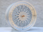 4 WHEELS RIMS / W885 White Machined Lip Silver Rivert 22x9.0 ET30 5x112/114.3 CB73.1 - alphasone