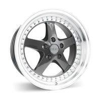 ESR SR04 18X9.5 5X114.3 22 73.1 GUNMETAL MACHINE LIP - alphasone