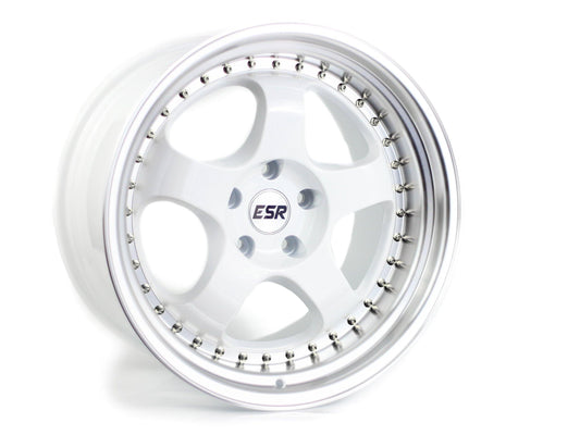 ESR SR06 19X9.5 5X114.3 22 73.1 WHITE MACHINE LIP - alphasone