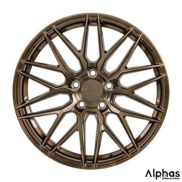 F1R F103 18x8.5 5x108 42 Brushed Bronze (Set of 4 Wheels) - alphasone