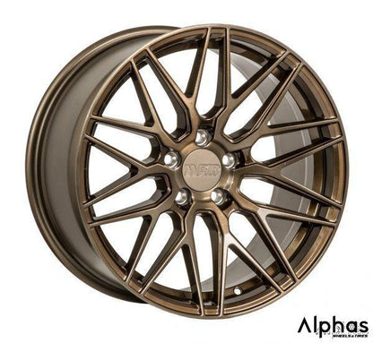 F1R F103 18x8.5 5x108 42 Brushed Bronze (Set of 4 Wheels) - alphasone