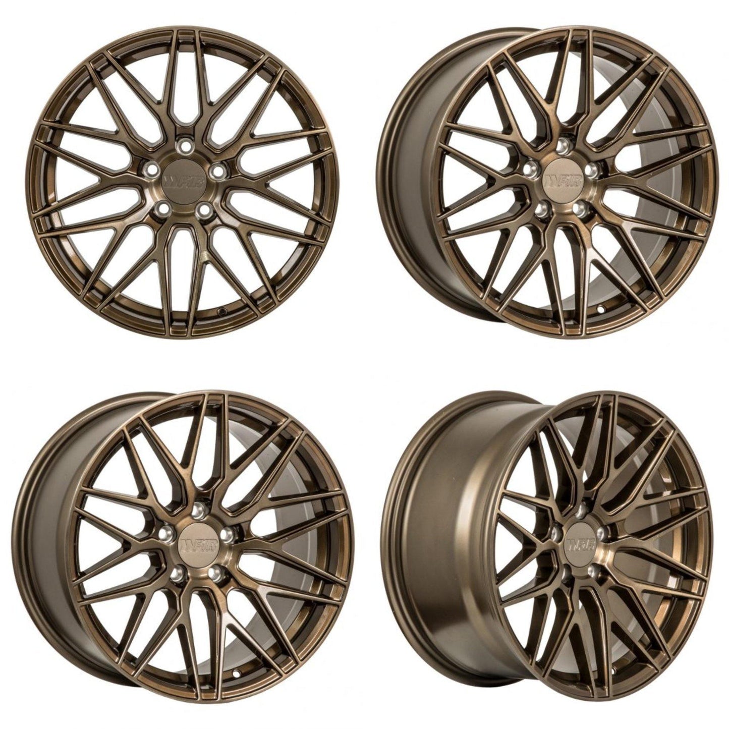 F1R F103 18x8.5 5x108 42 Brushed Bronze (Set of 4 Wheels) - alphasone