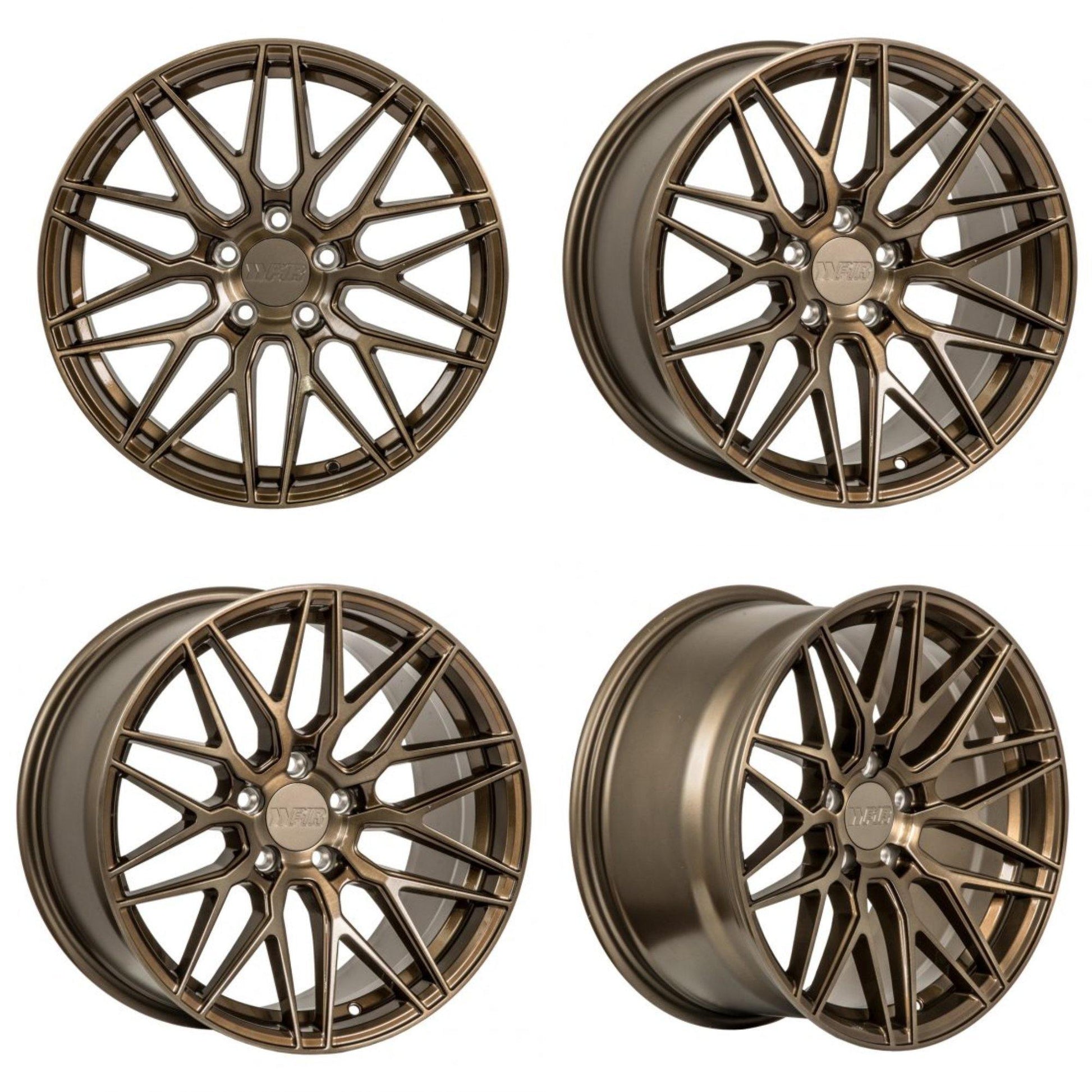 F1R F103 18x8.5 5x108 42 Brushed Bronze (Set of 4 Wheels) - alphasone