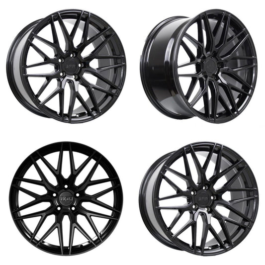 F1R F103 18x8.5 5x112 35 Gloss Black (Set of 4 Wheels) - alphasone