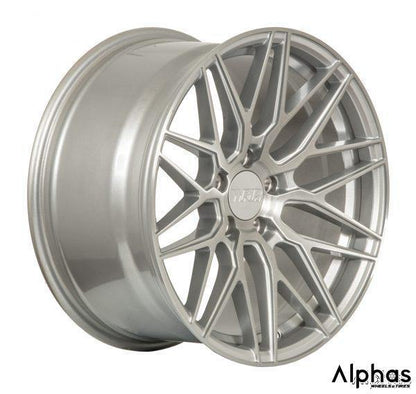 F1R F103 18x8.5 5x112 42 Brushed Silver (Set of 4) - alphasone