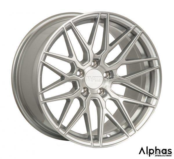 F1R F103 18x8.5 5x112 42 Brushed Silver (Set of 4) - alphasone