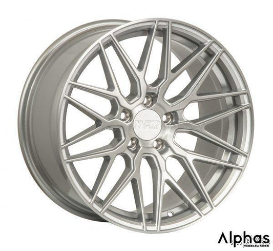 F1R F103 18x8.5 5x114 38 Brushed Silver (Set of 4) - alphasone