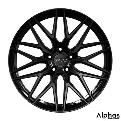 F1R F103 18x9.5 5x100 38 Gloss Black (Set of 4) - alphasone