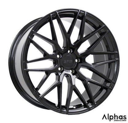 F1R F103 18x9.5 5x100 38 Gloss Black (Set of 4) - alphasone