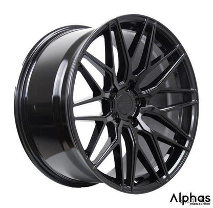 F1R F103 18x9.5 5x100 38 Gloss Black (Set of 4) - alphasone