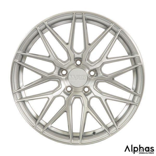 F1R F103 18x9.5 5x114 38 Brushed Silver (Set of 4) - alphasone
