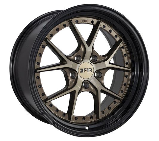 F1R F105 17x8.5 5x114 38 Bronze/Black Lip (Set of 4 Wheels) - alphasone