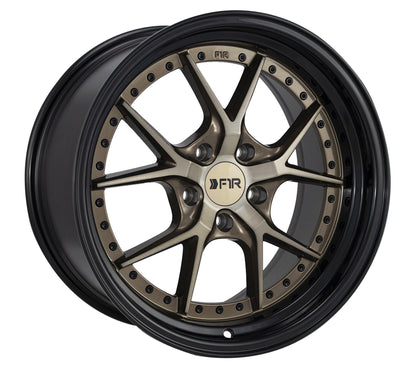 F1R F105 18x9.5 5x114 38 Bronze/Black Lip (Set of 4 Wheels) - alphasone