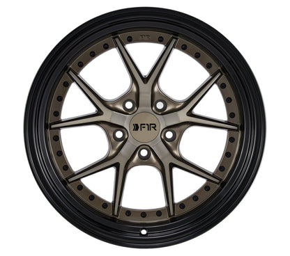 F1R F105 18x9.5 5x114 38 Bronze/Black Lip (Set of 4 Wheels) - alphasone