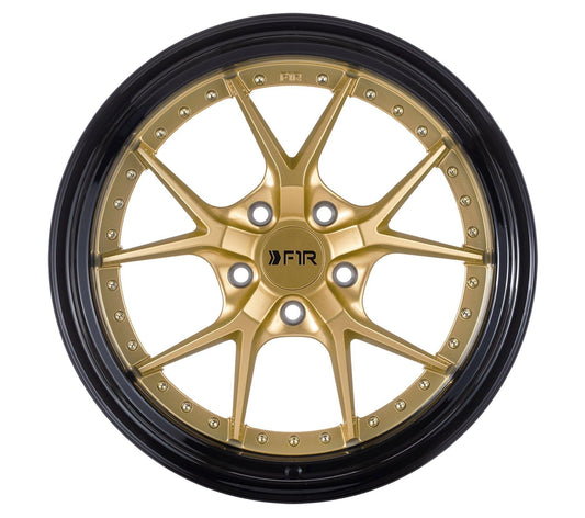 F1R F105 18x9.5 5x114 38 Gold/Black Lip (Set of 4 Wheels) - alphasone