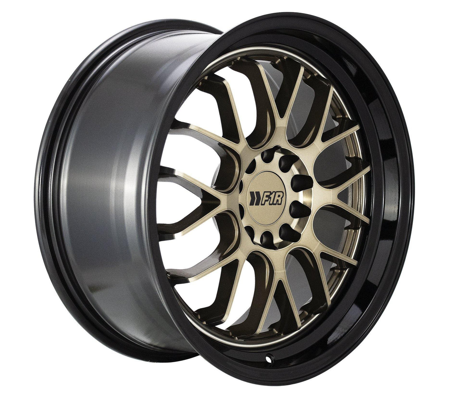 F1R F21 18x8.5 5x100/114.3 38 Bronze/Black Lip v2 (Set of 4 Wheels) - alphasone