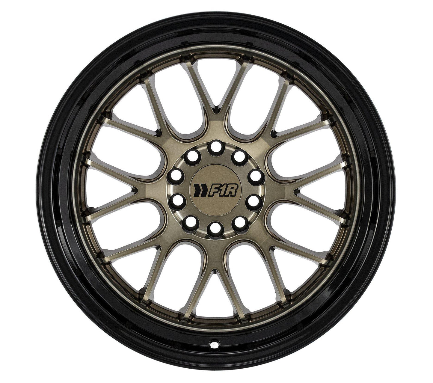 F1R F21 18x8.5 5x100/114.3 38 Bronze/Black Lip v2 (Set of 4 Wheels) - alphasone