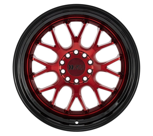 F1R F21 18x9.5 5x100/114.3 20 Candy Red/Black Lip v2 (Set of 4 Wheels) - alphasone