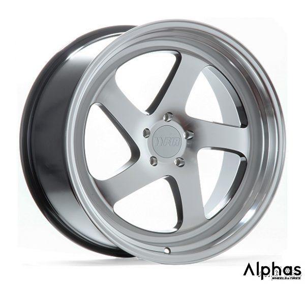 F1R F28 20x8.5 5x112 35 Machine Black/Polish Lip (Set of 4 Wheels) - alphasone