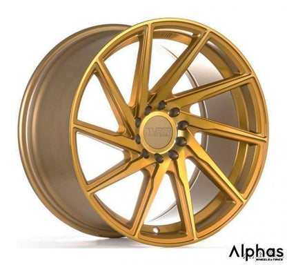 F1R F29 17x8.5 5x100/114.3 38 Machined Gold (Set of 4) - alphasone