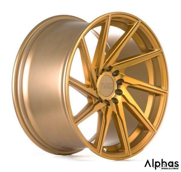 F1R F29 17x8.5 5x100/114.3 38 Machined Gold (Set of 4) - alphasone