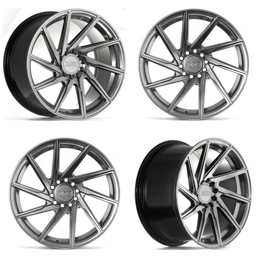 F1R F29 18x8.5 5x112/114.3 35 Hyper Black (Set of 4 Wheels) - alphasone
