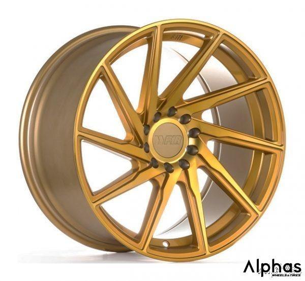 F1R F29 18x9.5 5x100/114.3 38 Machined Gold (Set of 4) - alphasone