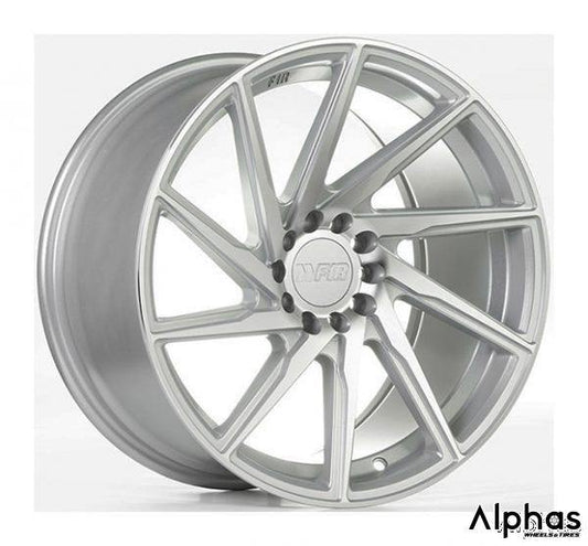 F1R F29 20x10 5x112 38 Machine Silver (Set of 4) - alphasone