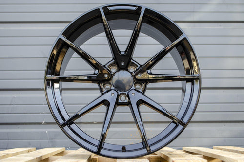 MB6 (FULL GLOSS BLACK) 1 front wheel 19x8.5 / 2 rear wheel 19x9.5 +38 - alphasone