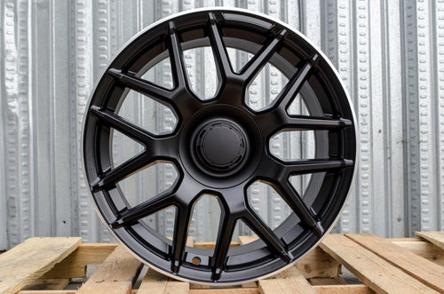 MB8 19X9.5 5X112 +35 66.6 (MATT BLACK MACHINED TIP) - alphasone
