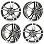 MST Saber 4x100 14x6.0 45 72.69 Glossy Black w/Machined Face ( SET OF 4 WHEELS ) - alphasone