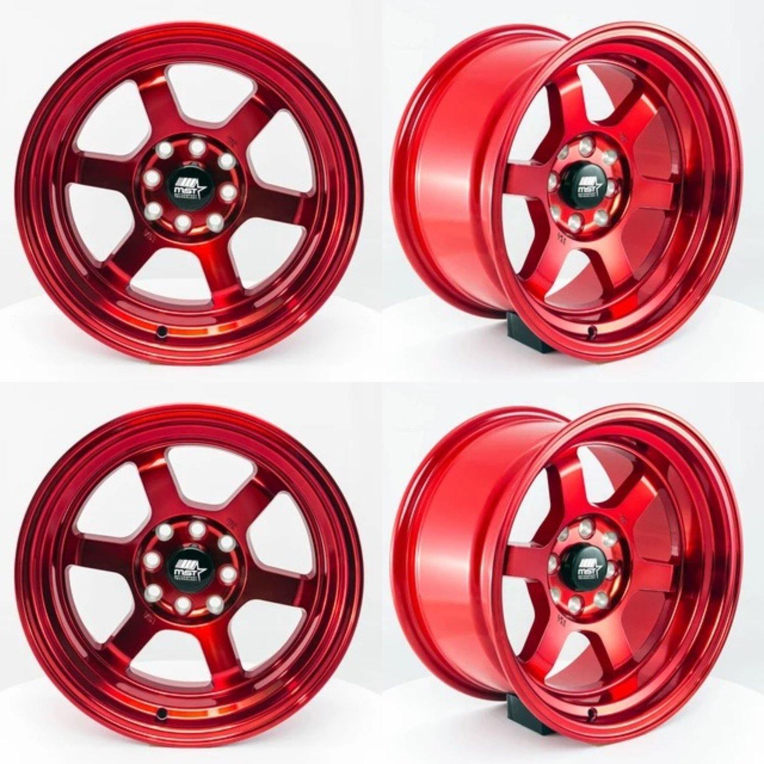MST Time Attack 15x8 4x100 4x114.3 0 73.1 Ruby Red ( Set of 4 ) – alphasone