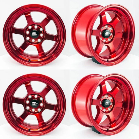 MST Time Attack 17x9.0 5x114.3 20 73.1 Ruby Red (Set of 4) - alphasone