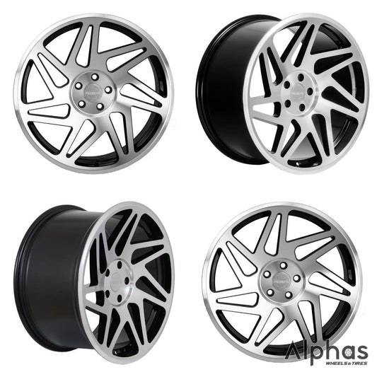 Regen5 R31 18x9.5 5x120 35ET Machine Black (Set of 4 Wheels) - alphasone