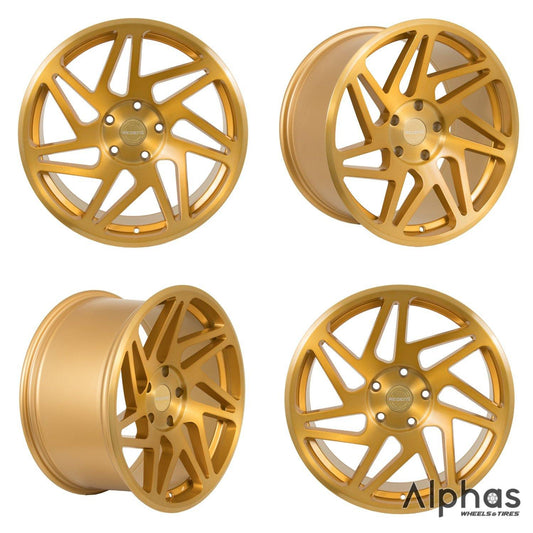 Regen5 R31 18x9.5 5x120 36ET Brushed Gold (Set of 4 Wheels) - alphasone