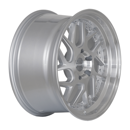 Regen5 R33 18x9.5 5x112 42ET Machine Silver/Polish Lip (Set of 4 Wheels) - alphasone