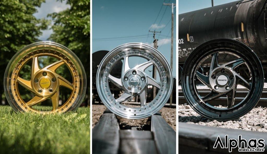 Regen5 R34 18x9.5 5x112 40ET Smoked Carbon/ Black Lip (Set of 4 Wheels) - alphasone