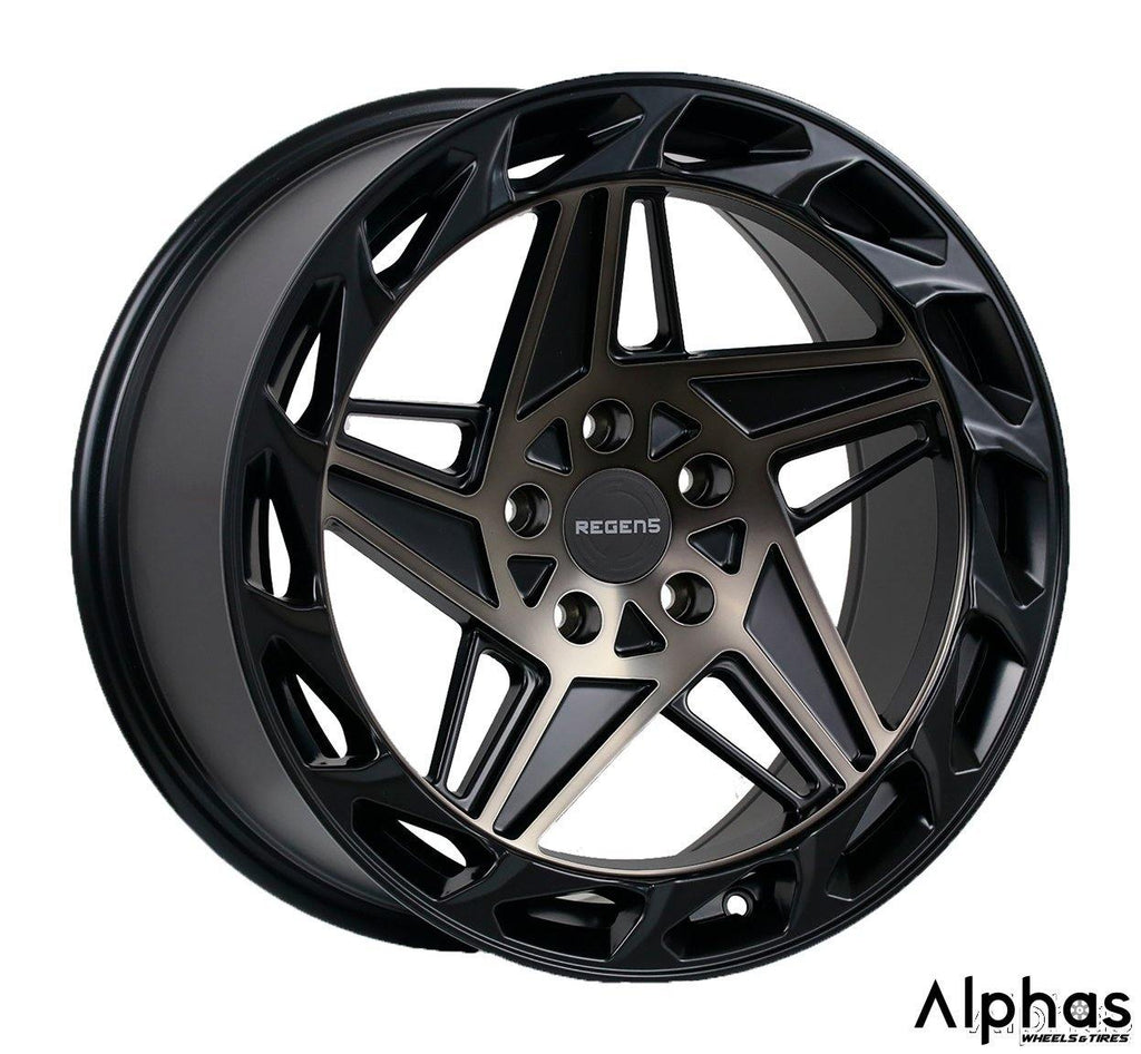 Regen5 R35 18x8.5 5x112 40ET Matte Double Black (Set of 4 Wheels ...