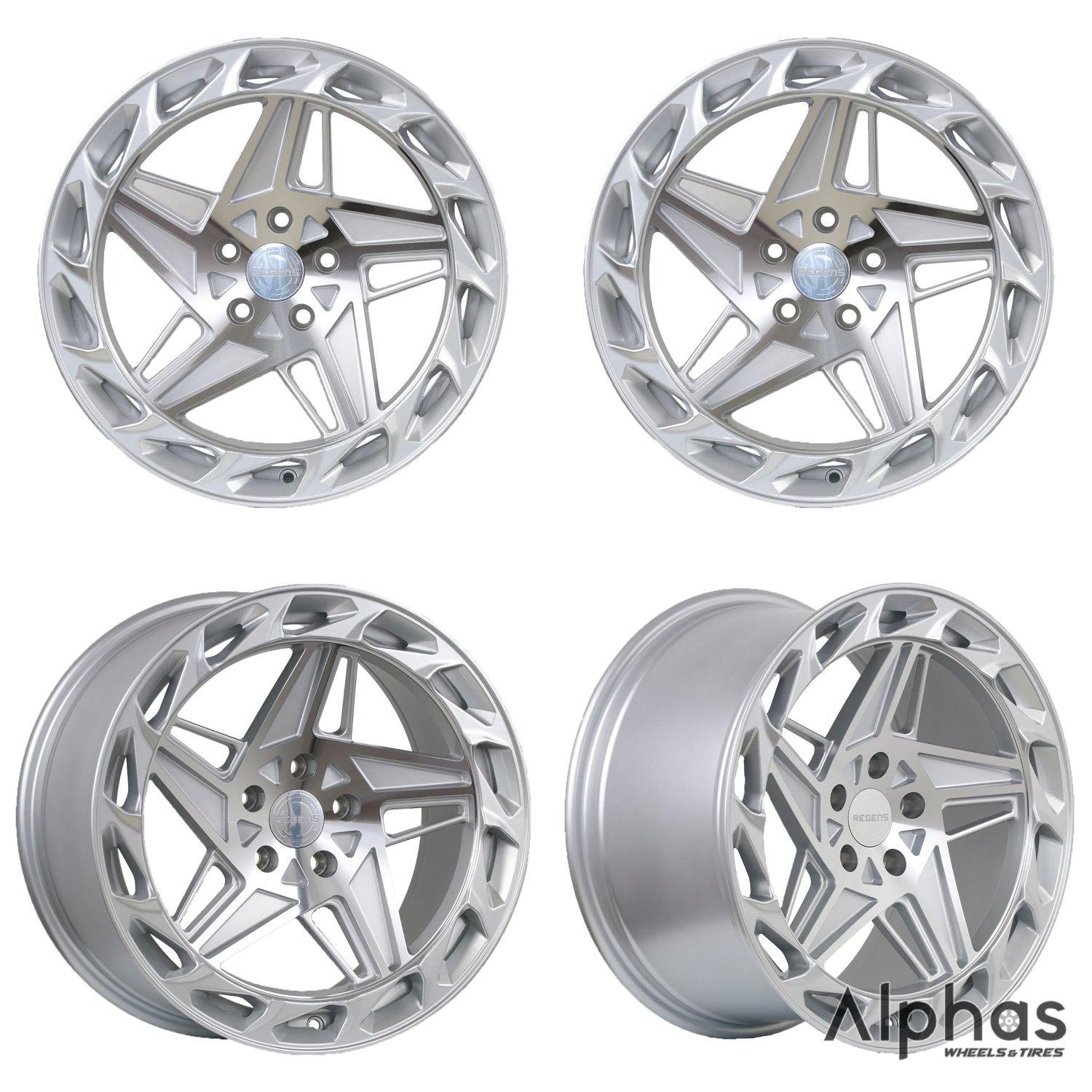 Regen5 R35 18x9.5 5x114.3 38ET Machine Silver (Set of 4 Wheels) – alphasone