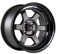 ROTA GRID-V 15x8 4X100 0 67.1 FLAT GUNMETAL WITH BLACK LIP - alphasone