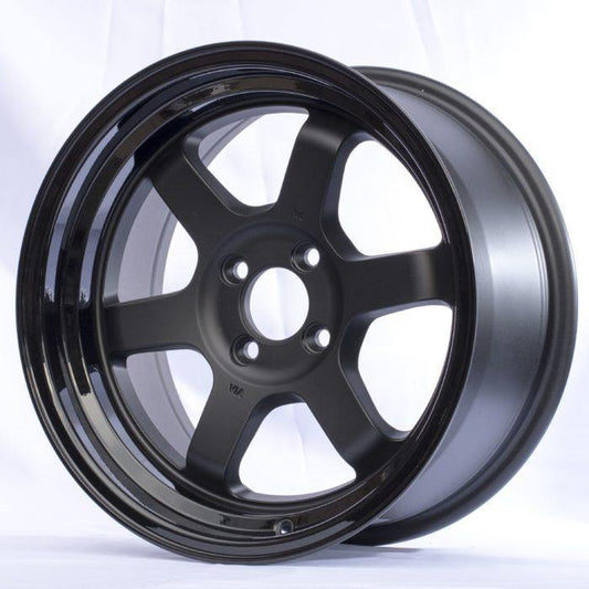 ROTA GRID-V 15x9 4X100 0 67.1 FLAT GUNMETAL WITH BLACK LIP - alphasone