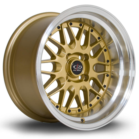 ROTA KENSEI 15x8 4X114.3 -10 73 GOLD WITH POLISH LIP - alphasone