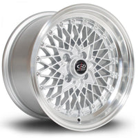 ROTA OS MESH 15x7 4X100 35 67.1 SILVER WITH POLISH LIP - alphasone
