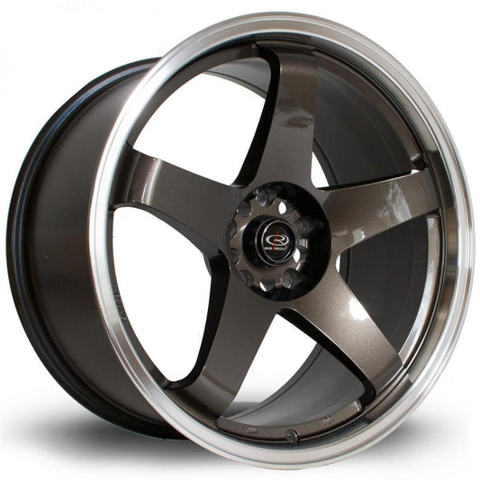ROTA P-45R2 18x10 5X114.3 20 73 GUNMETAL WITH POLISH LIP - alphasone