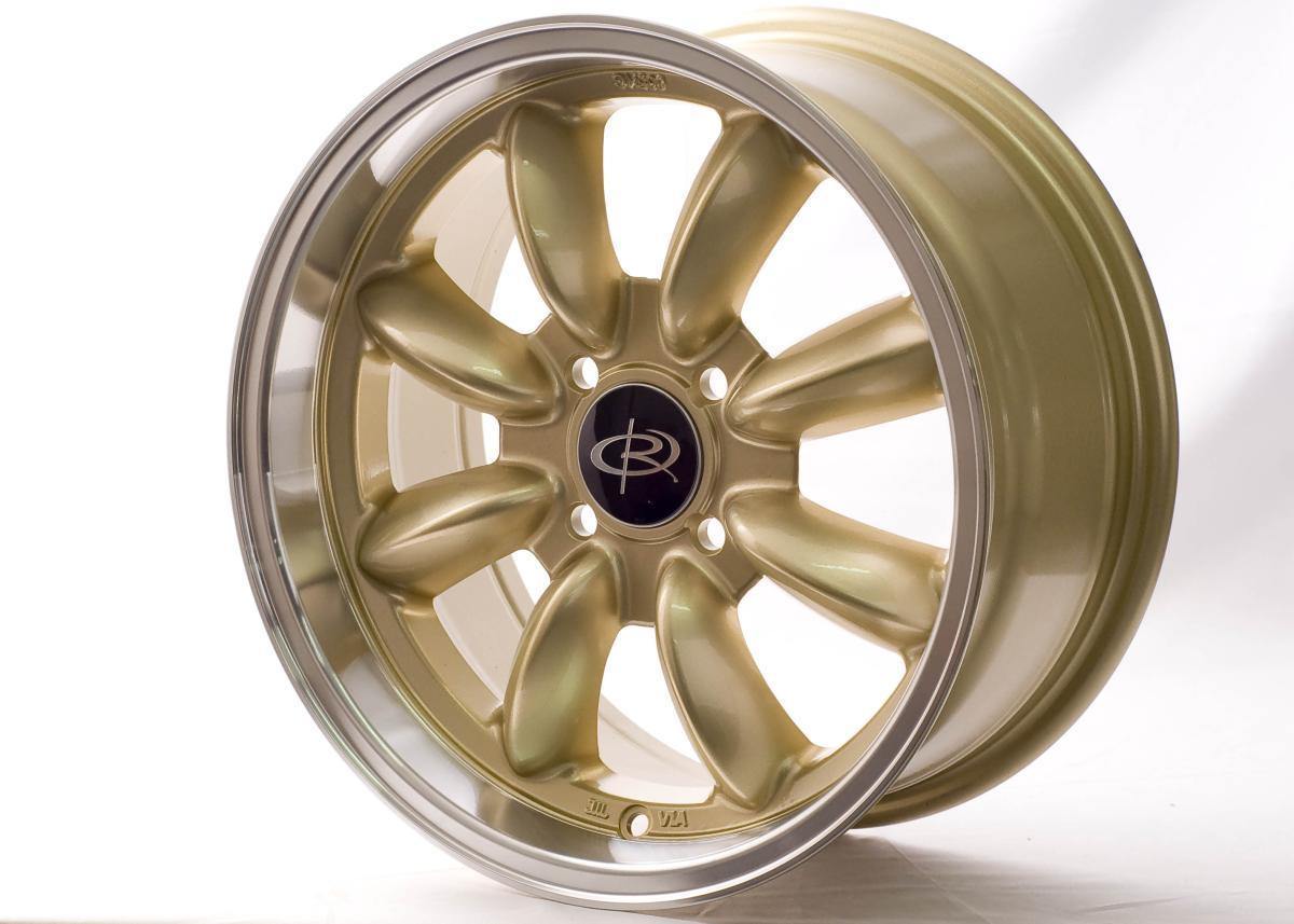 ROTA RB 15x7 4X100 25 57.1 GOLD WITH POLISH LIP