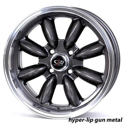 ROTA RB 15x7 4X114.3 12 73 GUNMETAL WITH POLISH LIP - alphasone