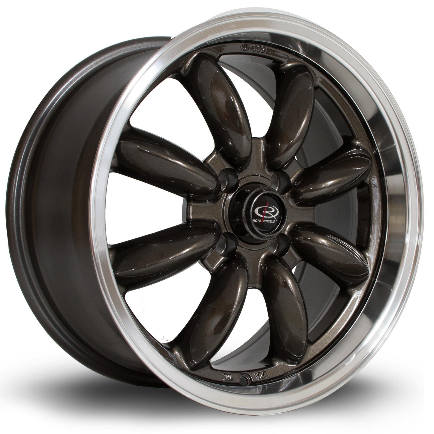 ROTA RB 15x7 4X114.3 12 73 GUNMETAL WITH POLISH LIP - alphasone
